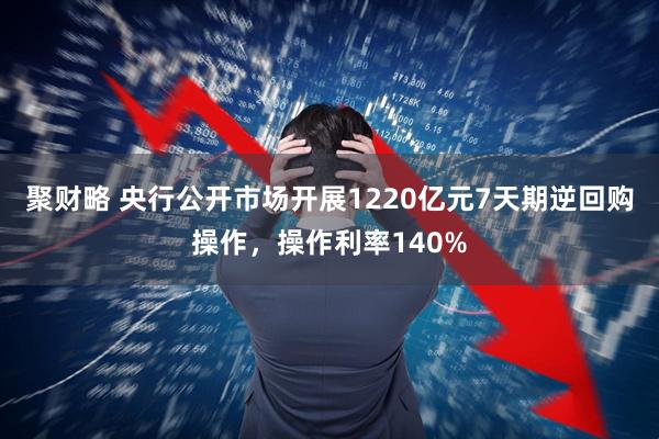 聚财略 央行公开市场开展1220亿元7天期逆回购操作，操作利率140%